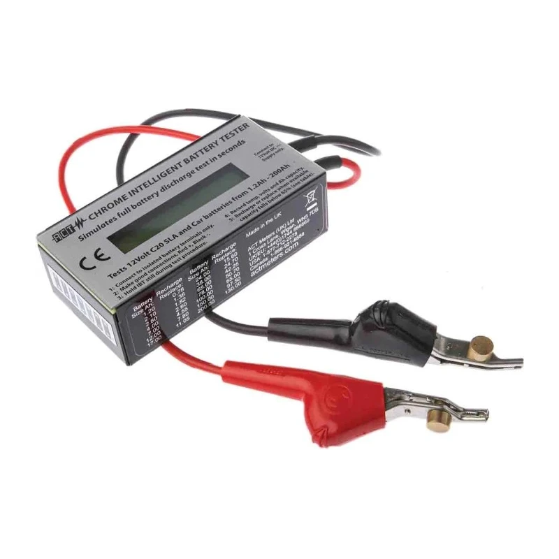 ACT Meter 12V Lead Acid Battery Tester with Temperature Compensation CHROME-IBT