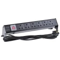 RS PRO 16A 6 Gang Extension Lead, 3m Cable Type G 839-9806