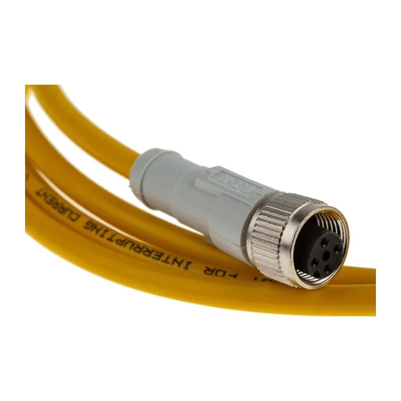 Eaton Female 4 Way Straight to Male Straight Sensor Actuator Cable Polyurethane PVC Jacket Grey 132 48V 136294 CSDS4A4CY2205