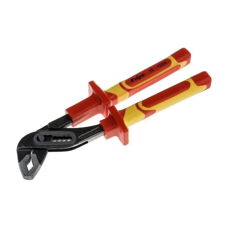 RS PRO Water Pump Plier, 240mm Overall, VDE/1000V Approved, Insulated Handle, Chrome Vanadium Steel 847-3771