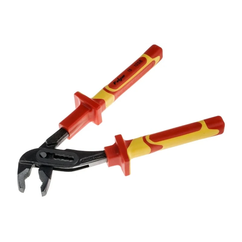 RS PRO Water Pump Plier, 240mm Overall, VDE/1000V Approved, Insulated Handle, Chrome Vanadium Steel 847-3771