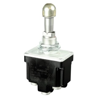Honeywell Technologies Toggle Switch Panel Mount On-Off-On DPDT Screw Terminal 28 V dc 277 V ac 2TL1-7E