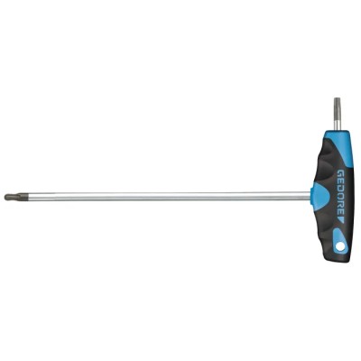 Gedore 1-Piece Torx Key T Shape Long Arm Vanadium Steel Phosphate Chrome Finish 157mm 2647486