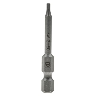 Phoenix Contact Hex Screwdriver Bit Set, 2 mm Tip, Hex Drive, 50 mm Overall Length, Hardened Steel, 5-Piece 1212645