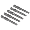 PHOENIX CONTACT Hex Screwdriver Bit Set, Hex Drive, 4 x 50 mm Tip, 50 mm Overall Length, 5-Piece 1212648