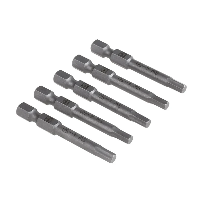 PHOENIX CONTACT Hex Screwdriver Bit Set, Hex Drive, 4 x 50 mm Tip, 50 mm Overall Length, 5-Piece 1212648