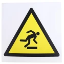 RS PRO Hazard Warning Sign Floor Level Obstacle Plastic ISO 7010 200mm Width 200mm Height 857-8693