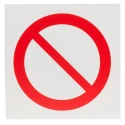 RS PRO Plastic General Prohibition Sign ISO 7010 Standard 200mm x 200mm 857-8677
