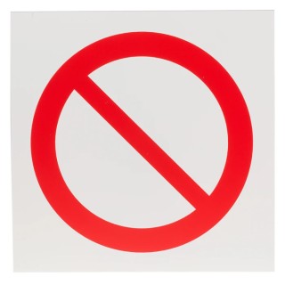 RS PRO Plastic General Prohibition Sign ISO 7010 Standard 200mm x 200mm 857-8677