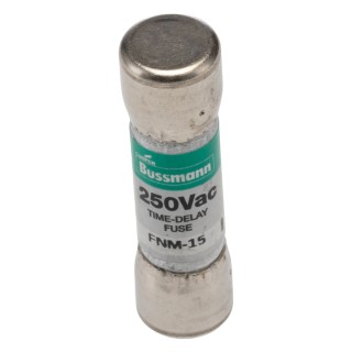 Eaton 15A T Melamine Cartridge Fuse 10 x 38 mm, Time Delay, 250V AC FNM-15