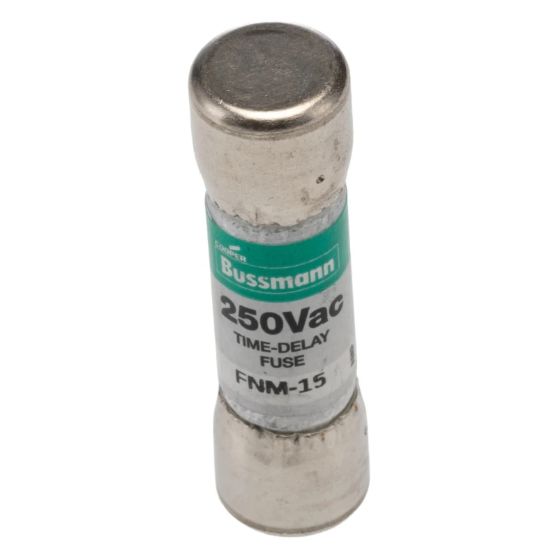 Eaton 15A T Melamine Cartridge Fuse 10 x 38 mm, Time Delay, 250V AC FNM-15