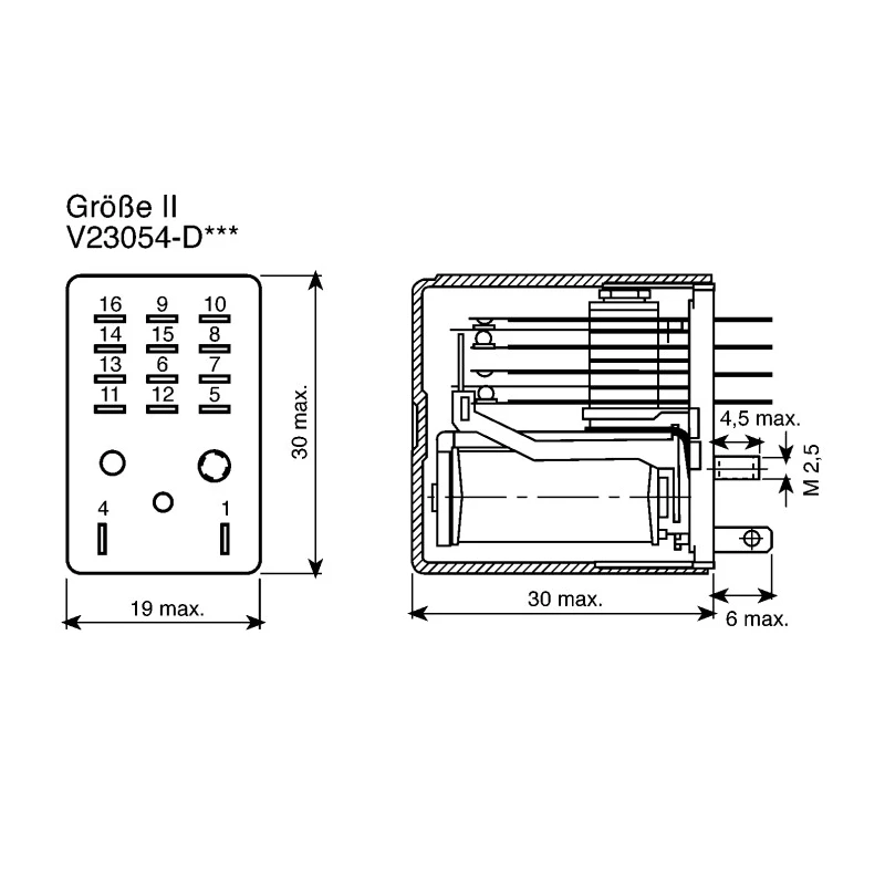 TE Connectivity Surface Signal Relay 48V DC Coil 2A Switching Current 4PST Contact Configuration V23154D 426B110 5-1393807-7