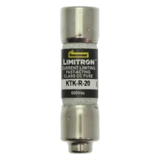 Eaton 20A Fast Acting Melamine Cartridge Fuse 10 x 38 mm, 600V AC KTK-R-20