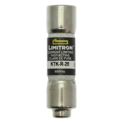 Eaton 20A Fast Acting Melamine Cartridge Fuse 10 x 38 mm, 600V AC KTK-R-20
