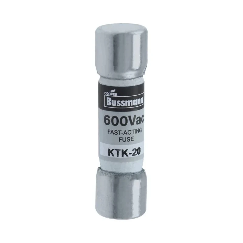 Eaton 20A Fast Acting Melamine Cartridge Fuse 10 x 38 mm 600V AC KTK-20