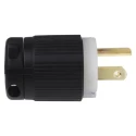 RS PRO 15A 125V USA Mains Plug Black Nylon Cable Cage Clamp 860-6738