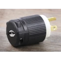 RS PRO 15A 125V USA Mains Plug Black Nylon Cable Cage Clamp 860-6738