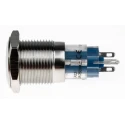 Bulgin Illuminated Push Button Switch, Latching, Panel Mount, 16.2 mm Cutout, DPDT Contact, Red LED, 250 V AC MP0045