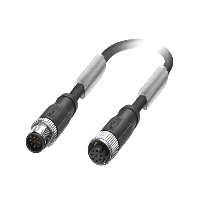 Phoenix Contact Sensor Actuator Cable Male 8 Way M12 to Female 8 Way M12, 300 mm, Polyurethane Jacket, IP65/IP67 1522969