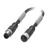Phoenix Contact Sensor Actuator Cable Male 8 Way M12 to Female 8 Way M12, 300 mm, Polyurethane Jacket, IP65/IP67 1522969