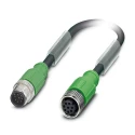 Phoenix Contact Sensor Actuator Cable Male 8 Way M12 to Female 8 Way M12, 300 mm, Polyurethane Jacket, IP65/IP67 1522969
