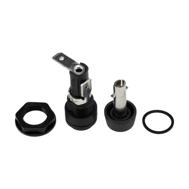 Eaton 16A Panel Mount Fuse Holder, 1 Pole, Compatible with 5 x 20 mm Fuses, 250V HTB-48M-R