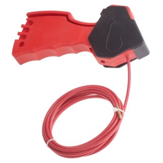 RS PRO Red and Black 6-Lock ABS Nylon Steel Squeezer Multi-Purpose Cable Lockout 8mm Shackle Diameter 862-5187