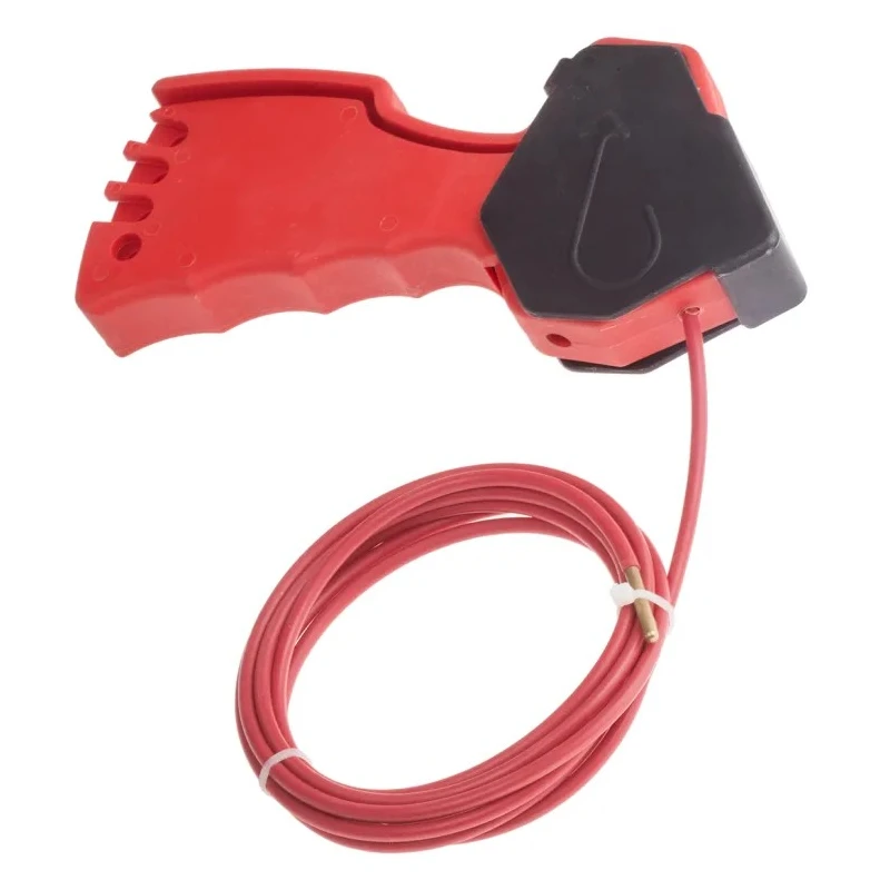 RS PRO Red and Black 6-Lock ABS Nylon Steel Squeezer Multi-Purpose Cable Lockout 8mm Shackle Diameter 862-5187
