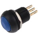 Apem Push Button Switch SPDT Momentary Panel Mount 13.6 mm Cutout Blue Actuator IP67 3A 28 V dc 250 V ac IMR7Z4B2UL