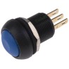Apem Push Button Switch SPDT Momentary Panel Mount 13.6 mm Cutout Blue Actuator IP67 3A 28 V dc 250 V ac IMR7Z4B2UL