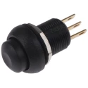 APEM IM Series Push Button Switch, Momentary, Panel Mount, 13.6 mm Cutout, SPDT Contact, IP67, Black Actuator IMR7Z422104UL