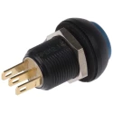 APEM IM Series Momentary Push Button Switch, Panel Mount, SPDT, Blue Actuator, 13.6 mm Cutout, IP67, 24 V dc, 3A IMP7Z412UL