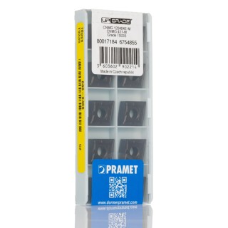 Pramet CNMG Series Indexable Lathe Part Diamond Shape 4.76 mm Height, 95° Approach, 12.9 mm Length CNMG 120404E-M:T9335