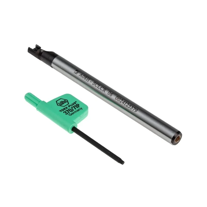 Pramet Lathe Tool Holder for Use with CC Inserts 6 mm Height 95° Approach 100mm Length A08H-SCLCR 06