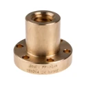RS PRO Flanged Round Nut for Lead Screw 4 mm Lead Size, 20 mm Shaft Diameter, Bronze, 44 mm Length 862-5339