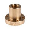 RS PRO Flanged Round Nut for Lead Screw 4 mm Lead Size, 20 mm Shaft Diameter, Bronze, 44 mm Length 862-5339