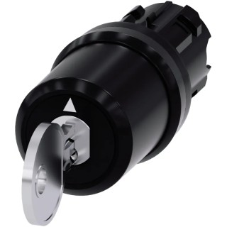 Siemens SIRIUS ACT 3SU10 3-position Latching Key Switch Head 22mm Cutout 3SU1000-5BL11-0AA0
