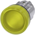 Siemens Yellow Pilot Light Head, 22 mm Cutout, Metal Bezel, IP69K Panel Mount SIRIUS ACT 3SU1051-6AA30-0AA0