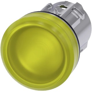 Siemens Yellow Pilot Light Head, 22 mm Cutout, Metal Bezel, IP69K Panel Mount SIRIUS ACT 3SU1051-6AA30-0AA0