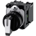 Siemens Selector Switch 3 Position Illuminated Latching 2 NO Contacts IP20 10A Current 3SU1100-2BL60-1NA0