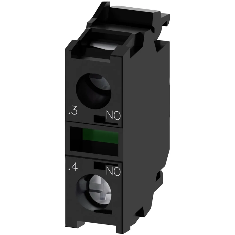 Siemens SIRIUS ACT 3SU14 Series Contact Block, 500 V AC/DC, 10A, 1 NO, Screw Terminal 3SU1400-1AA10-1BA0
