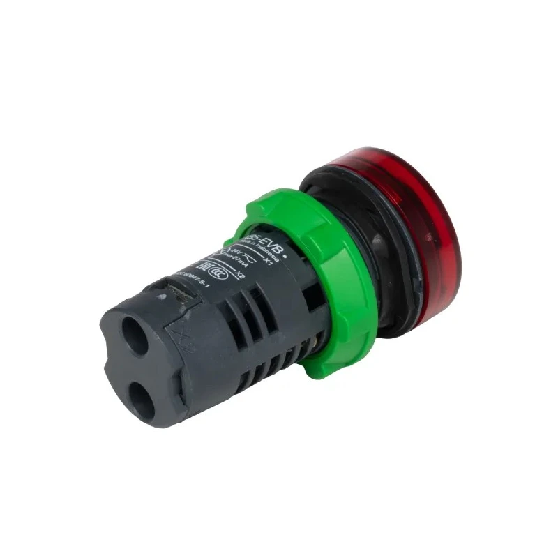 Schneider Electric Panel Mount Red LED Pilot Light 24V AC/DC 22 mm Cutout IP66 Harmony XB5 XB5EVB4