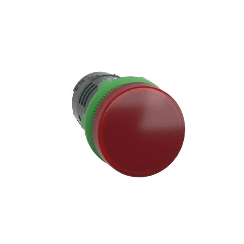 Schneider Electric Panel Mount Red LED Pilot Light Harmony XB5 22 mm Cutout 110V AC, 120V AC, IP66 XB5EVG4