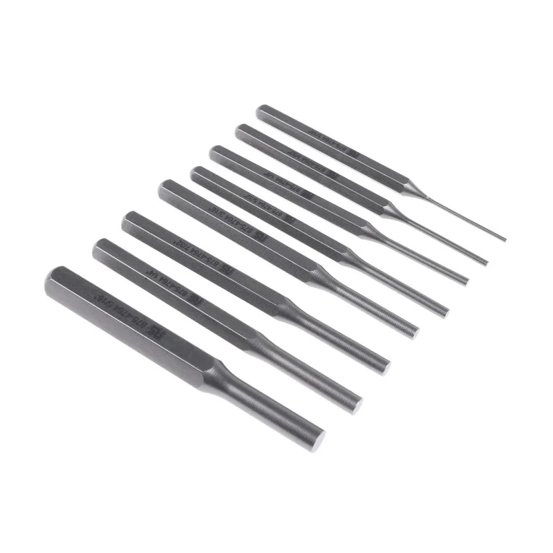 Stanley 8-Piece Parallel Pin Punch Set 5.56mm Shank, 105mm Overall Length 875-4764