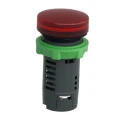 Schneider Electric Panel Mount Red LED Pilot Light Harmony XB5 22 mm Cutout 110V AC, 120V AC, IP66 XB5EVG4