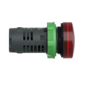 Schneider Electric Panel Mount Red LED Pilot Light Harmony XB5 22 mm Cutout 110V AC, 120V AC, IP66 XB5EVG4