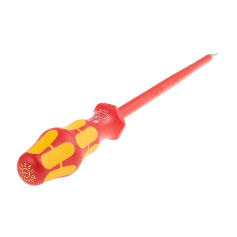 Wera Insulated Screwdriver, 200 mm Blade, VDE/1000V Approved, 287mm Overall 05006135001