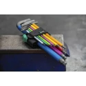 Wera 9 Piece L Metric Hex Key Set, Hex Size 1.5 to 10 mm, Steel, Black Finish 05073593001