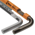 Wera 9 Piece L Metric Hex Key Set, Hex Size 1.5 to 10 mm, Steel, Black Finish 05073593001