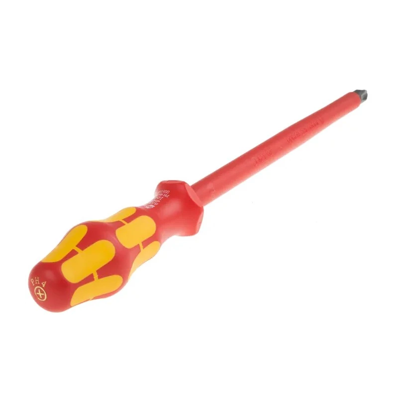 Wera Insulated Screwdriver PH4 Tip 200 mm Blade 1000V VDE Approved, 312mm Overall 05006158001